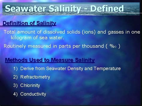 Seawater 101 Seawaters Amazing Physical And Chemical Properties