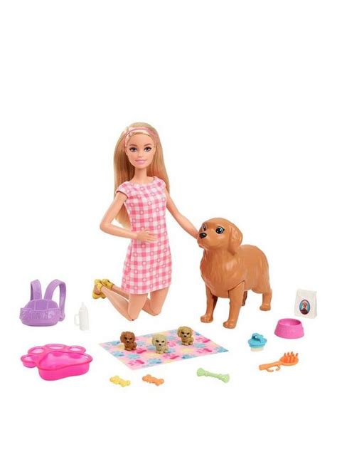 Barbie Newborn Pups Doll And Puppy Playset