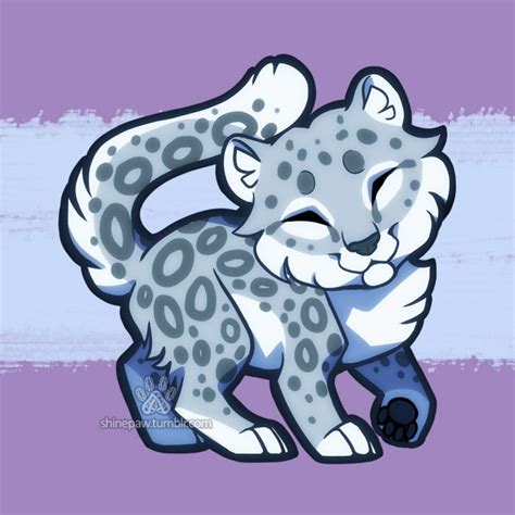 Snow Leopard Chibi By Shinepawart On Deviantart Snow Leopard Art Snow Leopard Drawing