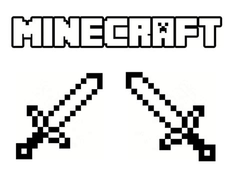 Minecraft Bilder Zum Ausmalen Schwert Ausmalbilder Minecraft Drucken