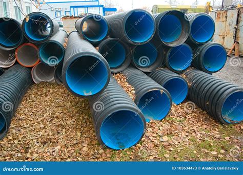 Pipes Of Pvc Large Diameter Stock Image Image Of Extruded Olefin