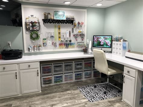 Office Look Craft Room Design Basement Craft Rooms Diy Craft Room