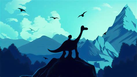 The Good Dinosaur Illustration Wallpaperhd Movies Wallpapers4k