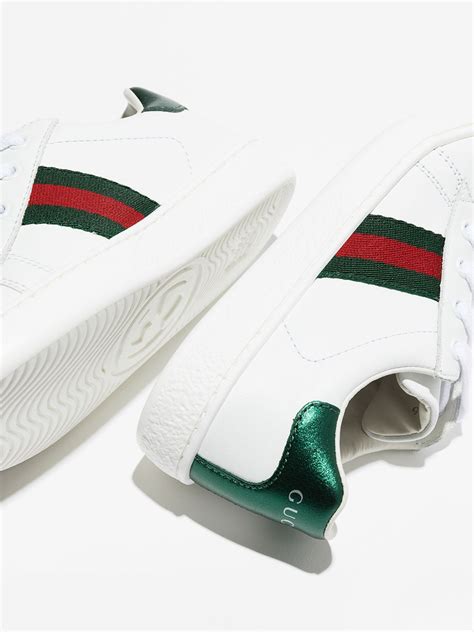 Gucci Kids New Ace Lace Up Sneakers Farfetch