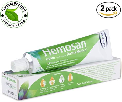 get trend hemosan 2 pack fast relief cream itching anal fissures hemorrhoids anal eczemas