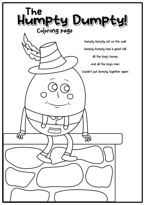 17 Worksheets Humpty Dumpty Preschool Crafts Nursery Rhymes