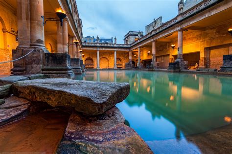 Fire Lamps At The Roman Baths Bath Somerset England With Images