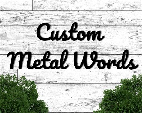 Metal Words Custom Metal Signs Personalized Word Art Etsy