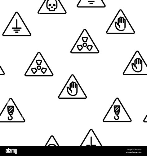 Mandatory Signs Marks Vector Seamless Pattern Stock Vector Image And Art