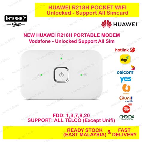 new huawei r218h 4g pocket mobile wifi modified unlocked support all simcard modem router mifi