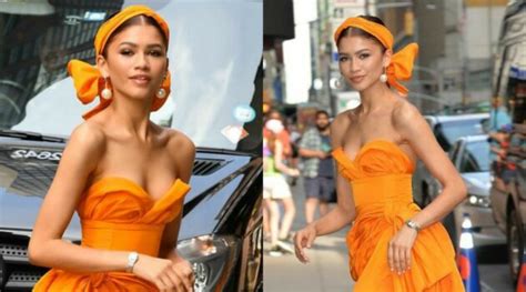 Zendaya In Mango Yellow Strapless Mini Dress Latest News Videos And