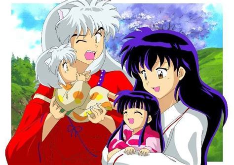 Inuyasha And Kagome With Their Children Inuyasha Anime Inuyasha Fan