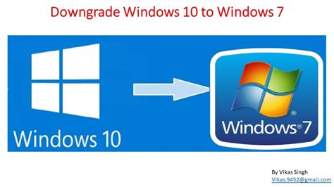 How To Downgrade From Windows 10 To Windows 7 Youtube