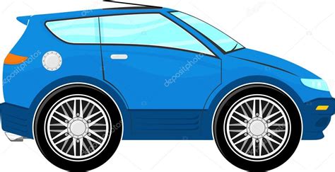Una Caricatura De Autos Azules Divertidos Dibujos Animados De Autos