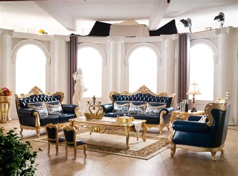 Royal Furniture Sofa Set For Italian Leather Sofa With European Style