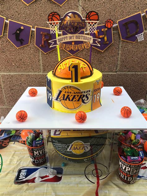 Lakers Cake Topper Lakers Topper Lakers Lakers Birthday Etsy