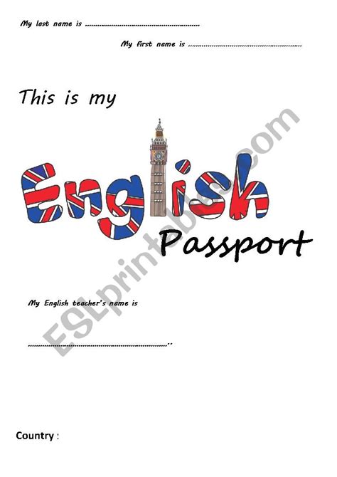 Проект мой паспорт по английскому 3 класс фото