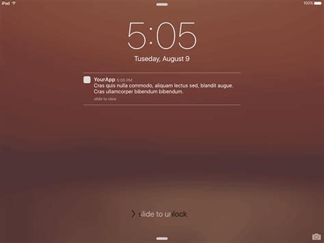 Ipad Lock Screen With Notification Search By Muzli