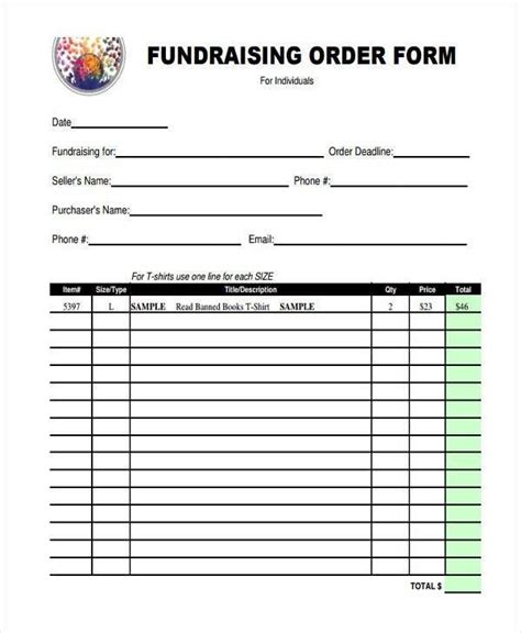 Fundraiser Order Form Template Google Docs Seven Top Risks Of Attending