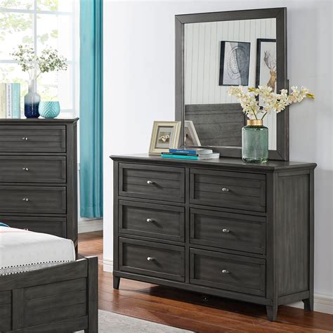 Grey Dresser Set Furniture Of America Fopp Grey 2 Piece Dresser And