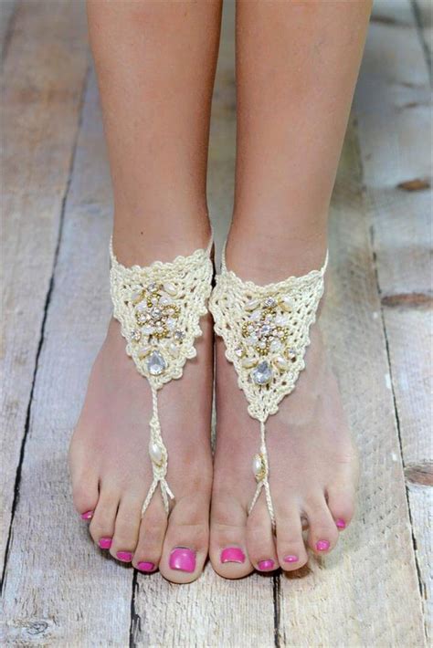 20 Barefoot Crochet Sandals Pattern Ideas