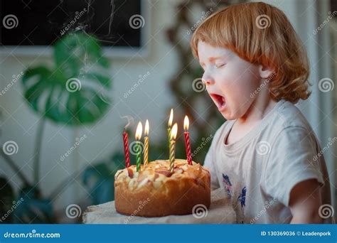 Candles On A Birthday Cake Stock Image 52449877