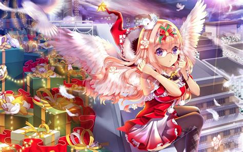 Xmas Anime Girl Wallpapers Wallpaper Cave