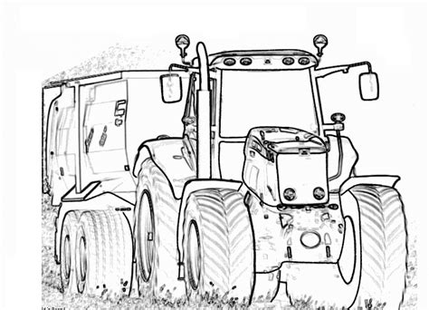 Ferguson Tractor With Trailer Coloring Book To Print And Online