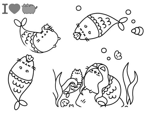 I Love Pusheen Cat Coloring Pages Free Printable Coloring Pages