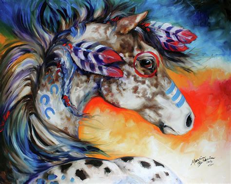Appaloosa Indian War Horse Painting By Marcia Baldwin Pixels