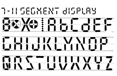 7 segment display are labelled a to g and decimal point is usually known as dp. Margaret Shepherd: Calligraphy Blog: 115: Seven-Eleven ...