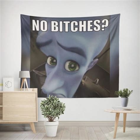 Funny Meme Tapestries Cartoon Tapestry Wall Hanging Megamind Etsy