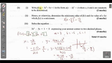 Csec Cxc Maths Past Paper 2 Question 9b January 2013 Exam Solutions