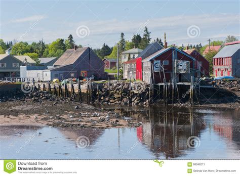Fishermen S Sheds In The Cove Stock Image Image Of Grand Safety