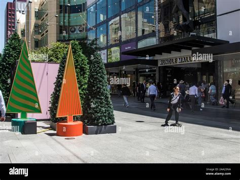 Adelaide, Australia 19 November 2019. Christmas decorations in Rundle