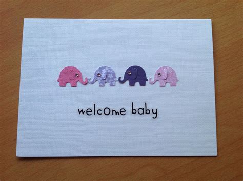 New Baby Card Using Martha Stewart Elephant Punch And Diamantes Baby