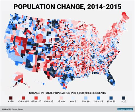 As well as it is the second largest country in north america after the total land area of our country is 3,537,436 mi² or 9,161,923 km². County population change map - Business Insider
