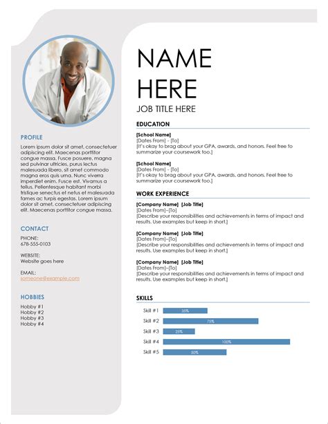 Functional Resume Template Editable Downloadable Cv Word Images And Photos Finder