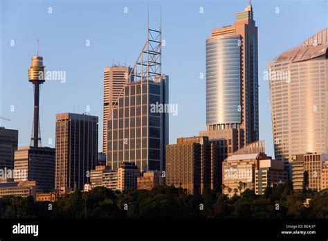 The Sydney City Skyline At Dawn Sydney New South Wales Australia