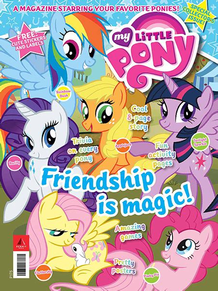 Learn about your favorite ponies including rarity, twilight sparkle, fluttershy, rainbow dash, applejack, and pinkie pie! My Little Pony Special Collector's Issue out now from ...