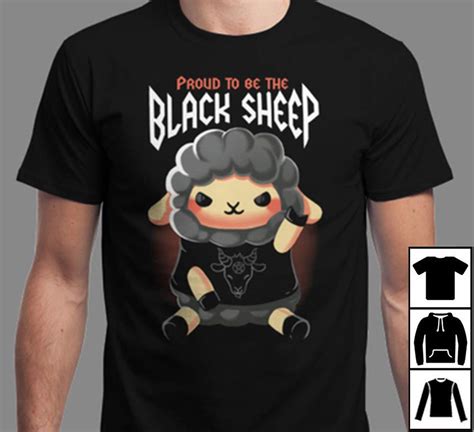 Proud To Be The Black Sheep T Shirt Long T Shirt Minaze