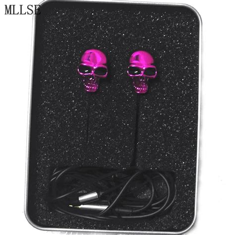 Halloween Cool Metal Skull In Ear Earphones Stereo Earbuds Phone Game Headset For Iphone Samsung