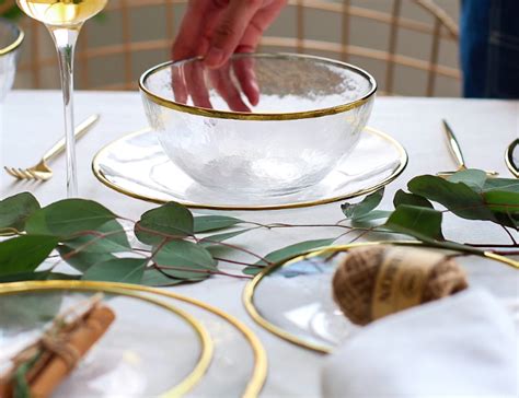 These Glass Serving Dishes Are Complete with an Elegant Gold Rim