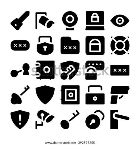 Security Vector Icons 6 Stock Vector Royalty Free 392575255