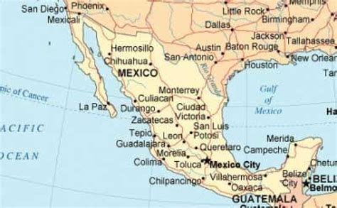 South Mexico Map Map Of South Mexico Central America Americas