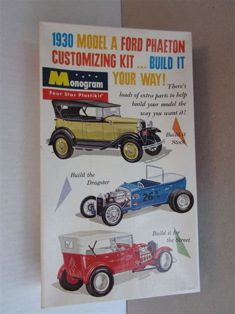 Original Vintage 1930 Ford Phaeton Model Car Kit By Monogram Car