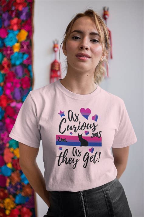 As Curious As They Get Bi Sexual Pride Lgbt Shirt Funny Heart Love