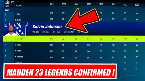Madden Legends Confirmed Calvin Johnson Ed Reed Brian Dawkins And