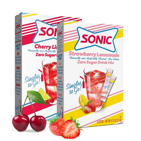 Sonic Singles To Go Powdered Drink Mix 1 Cherry Limeade And 1
