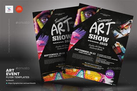 Art Event Flyer Templates By Kinzi21 Graphicriver